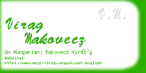 virag makovecz business card